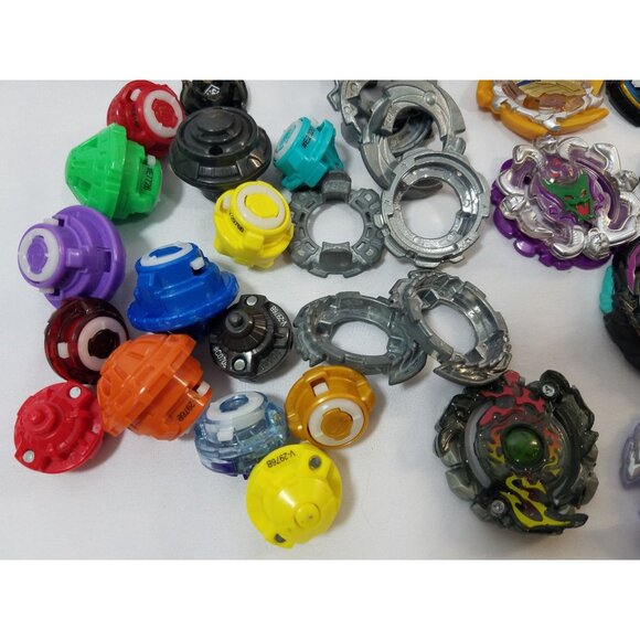 Beyblade Parts Lot 60 pieces Layers Turbo Discs Valtryek Sphinx BeyWarriors Case - Picture 10 of 16